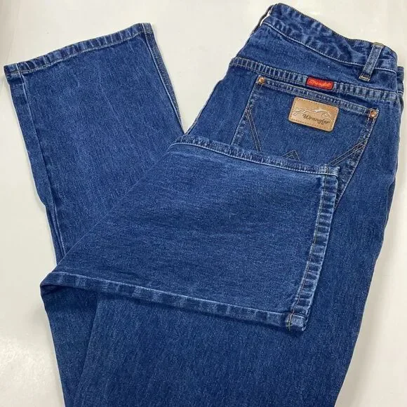 Vintage Unisex Classic Wrangler TM Jeans 32/33 Approximately No Label 🏷️ - Picture 3 of 16